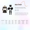 thumbnail image 5 of iiniim 5 Pcs Costume d'Uniforme de Cheerleading pour Filles Haut Court à Manches Longues Jupe Tenue Chic avec Accessoires Rouge 8, 5 of 5