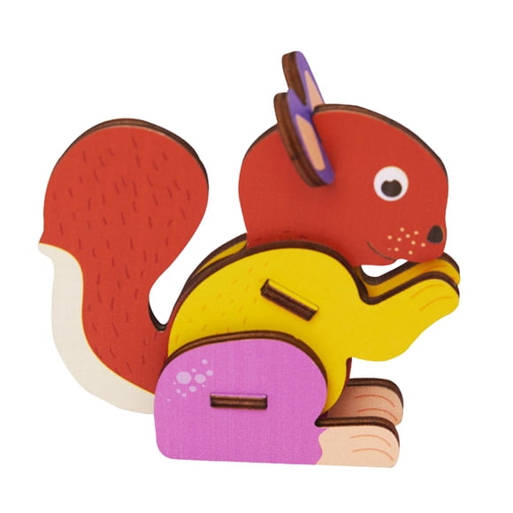 Rompecabezas de animales Zulema modelo DIY juguete educativo de aprendizaje regalo ardilla