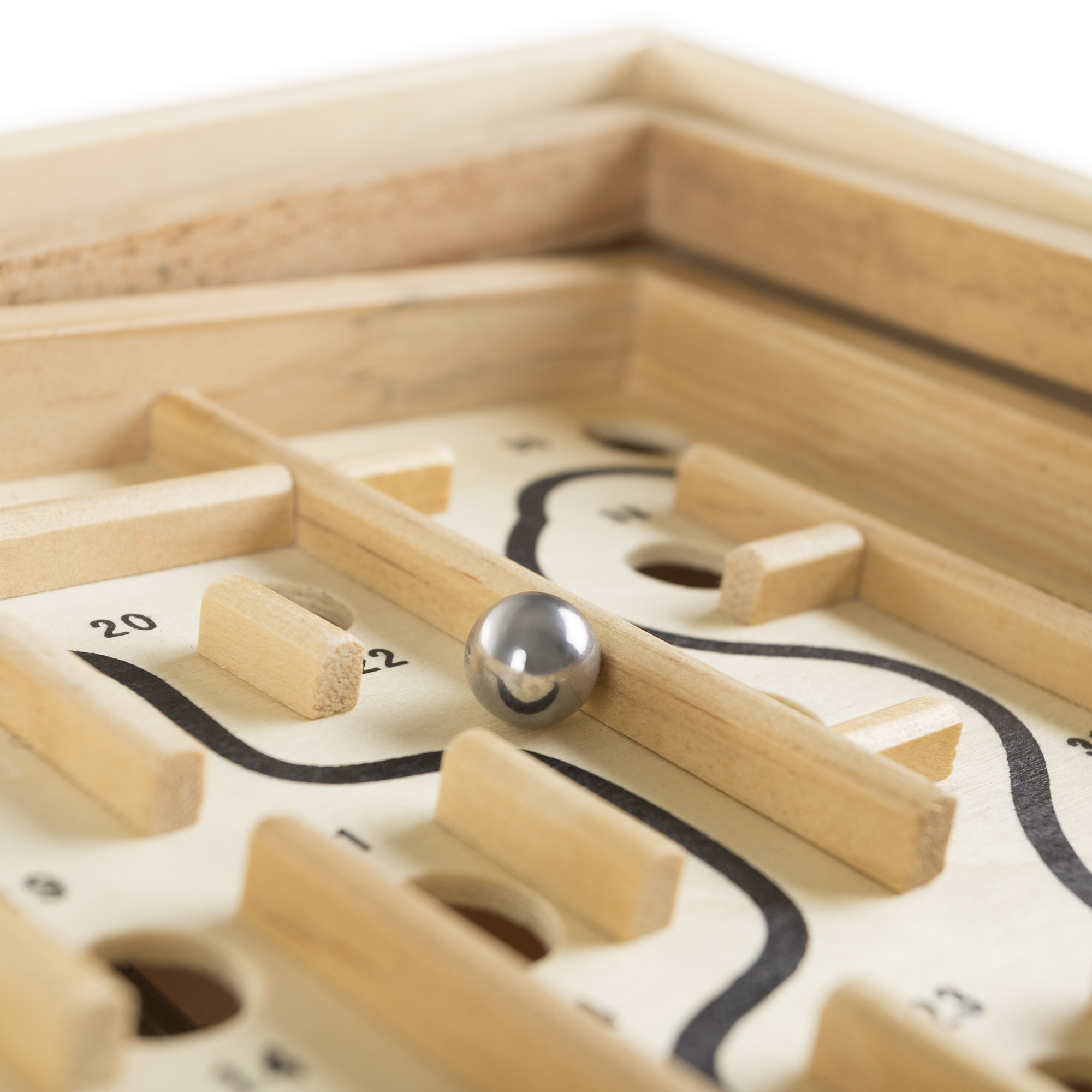 Labyrinth Wooden Maze Game with Two Steel Marbles by Hey! Play! - image 3 of 6