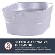 Behrens 1-OV Wash Tub, 7.5 gal Capacity, Steel Galvanized
