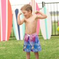 thumbnail image 4 of FORMRS Boys Swim Trunks Quick Dry Mesh Liner Boardshorts Sizes XS-XL, Watercolor Blue Marble Pattern, 4 of 7