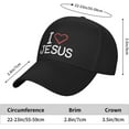 thumbnail image 7 of Classics Baseball Cap Jesus - I Love Jesus Caps Adjustable Sports for Women Men Black, 7 of 7