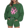 thumbnail image 1 of DecSea Sweatsuit For Women Outfits Set Long Sleeve Crewneck Sweatshirt And Lounge Shorts Matching Tracksuit, 1 of 3