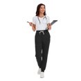 thumbnail image 3 of Cimmuovere High Waist Slim Fit Uniform -Multiple Pockets For Workwear- Slim Fit Breathable Scrub Trousers - Side Zip Pockets With Zip Storage - Elastic Cuffs/Ankles Sizes XS-L, 3 of 10