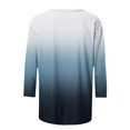 thumbnail image 4 of Birdeem T-Shirt Ample Imprimé pour Femmes, Blouse à Manches 3/4, Col Rond, Hauts Décontractés, 4 of 12