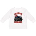thumbnail image 3 of Inktastic Crushin' Hearts Monster Truck Valentine Boys or Girls Long Sleeve Toddler T-Shirt, 3 of 5