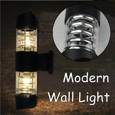 Mount Outdoor Lamp - Wedlies Outdoor Wall Light Fixture Wall Mounted Sconce Lamp Weatherproof Glass Shade for Garden & Patio