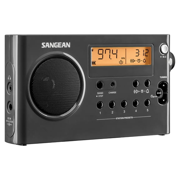 Sangean SG-106 Portable AM/FM Rechargeable Compact Digital Tuning Radio, SG-106PT