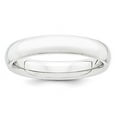 thumbnail image 6 of Platinum 4mm Half-Round Comfort Fit Lightweight Band Ring Size 9.5, 6 of 6