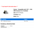 thumbnail image 2 of Starter - Compatible with 1997 - 1998 GMC Sonoma 2.2L 4-Cylinder, 2 of 2