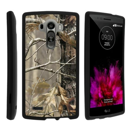 LG G4 H815 | H810, [SNAP SHELL][Matte Black] 2 Piece Snap On Rubberized Hard Plastic Cell Phone Cover with Cool Designs - Fallen Leaves