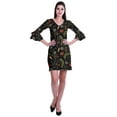 thumbnail image 2 of Moomaya Womens Imprimé Courte Robe Cloche Manches Robes pour les Femmes Vêtements d'Été Occasionnels, 2 of 6