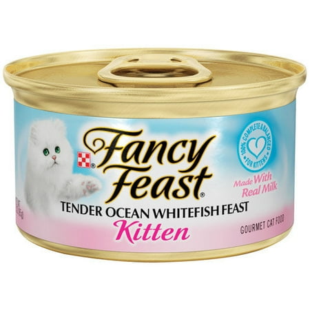 Fancy Feast Kitten Ocean Whitefish Wet Cat Food (3-oz can,case of 24)