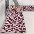 thumbnail image 2 of Kitchen Rugs Sets Of 2,Pink and Black Of Leopard Print Anti Fatigue Kitchen Mat Rugs Non Slip Washable,Decorative Kitchen Floor Mats for Kitchen,Sink,Laundry,17"X47", 2 of 5