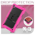 thumbnail image 3 of Allytechgroup Shockproof Case with Screen Protector for Samsung Galaxy Tab A7 10.4" 2020 SM-T500/T505/T507, Rugged Bumper Anti-Scratch Kickstand Shoulder Strap Kids Friendly Case Cover, Rose, 3 of 8