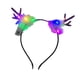 thumbnail image 4 of Diadema de plumas con astas de ciervo iluminada, bonita banda para la cabeza para Acción de Gracias Luz de color, 4 of 9