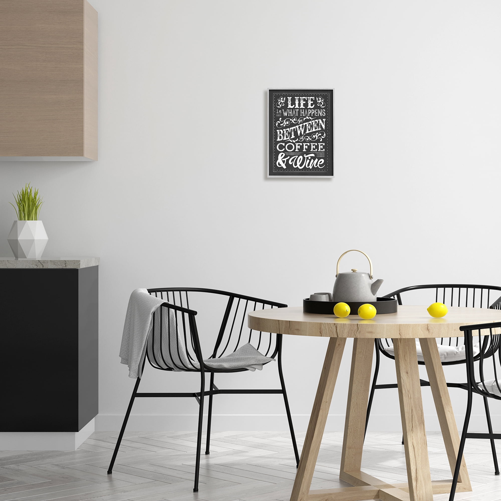 Stupell IndustriesLife, Between Coffee and Wine ChalkFramed Wall Art by Melody Hogan
