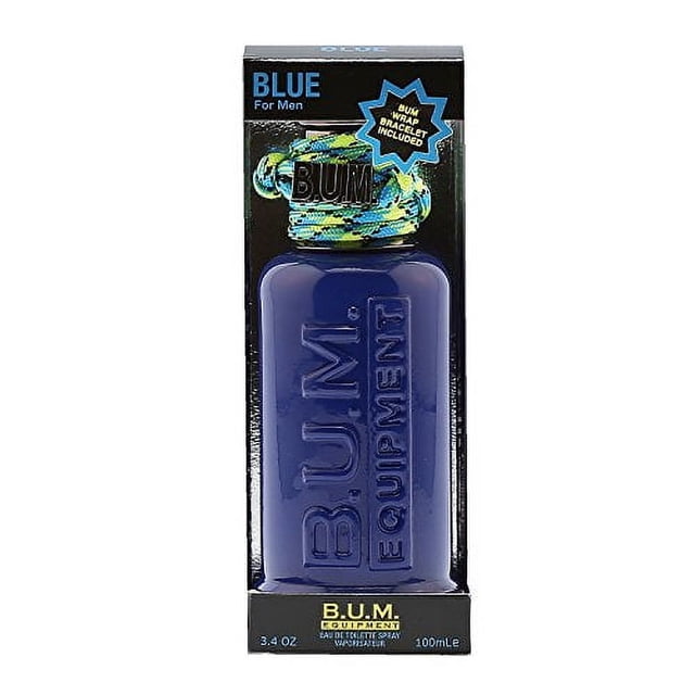 BUM EQUIPMENT Eau de Toilette Spray para hombres, azul, 3.4 onzas líquidas