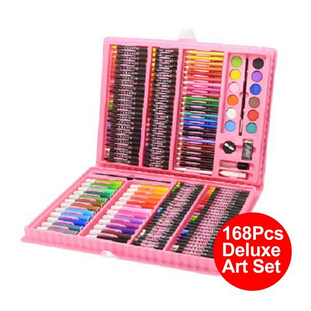 168pcs Deluxe Art Set Drawing & Painting Kit with Markers Color Pencils