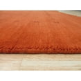 thumbnail image 3 of Handmade Wool Orange Traditional Solid Lori Baft Rug, 3 of 5