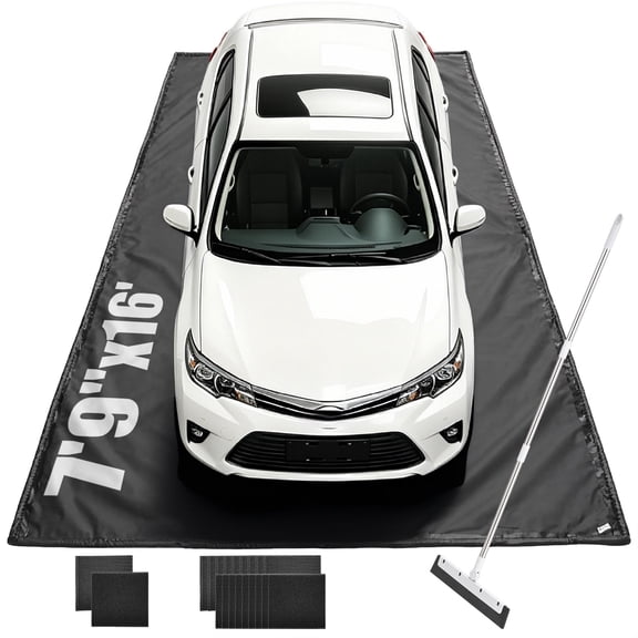 Yescom Containment Mat (7'9"x 16') Non-Slip Garage Floor Mat Heavy Duty Waterproof for Cars SUV Protection from Snow Rain
