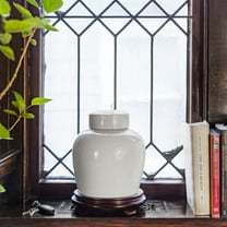 10" White Porcelain Ginger Jar