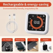 VOCOO Visual Timer, Max 11H 59M Digital Timer Countdown Count-up, Clear VA Display, Magnetic Time Management Tool for Home, School, or Work White