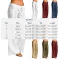 thumbnail image 3 of Wlynlyn Womens Cotton Linen Pants Elastic Waist Summer Soft Comfy Wide Leg Beach Vacation Long Pants, 3 of 7