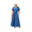 Blue, variant on PUWEI Women's Pleated Shirt Dress Summer Casual Short Sleeve V Neck Button Down Dresses Workwear with Tie