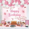 thumbnail image 2 of Cherry Blossom Birthday Party Decorations, Pink Sakura Happy Birthday Backdrop and Balloon Garland Arch Kit, Floral Background Bday Baby Shower Party Supplies ﻿, 2 of 6