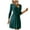 Green, variant on cfhntfmh Cocktail Dresses for Women Wrap V Neck Long Sleeve Slim Bodycon Dress Fashion Belted Pleated Mini Dress