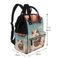 thumbnail image 2 of Zufioo Hot Air Balloon Guinea Pig Print Large capacity mommy bag, diaper bag, waterproof parent-child backpack, multi-pocket design backpack suitable for travel and shopping, 2 of 6