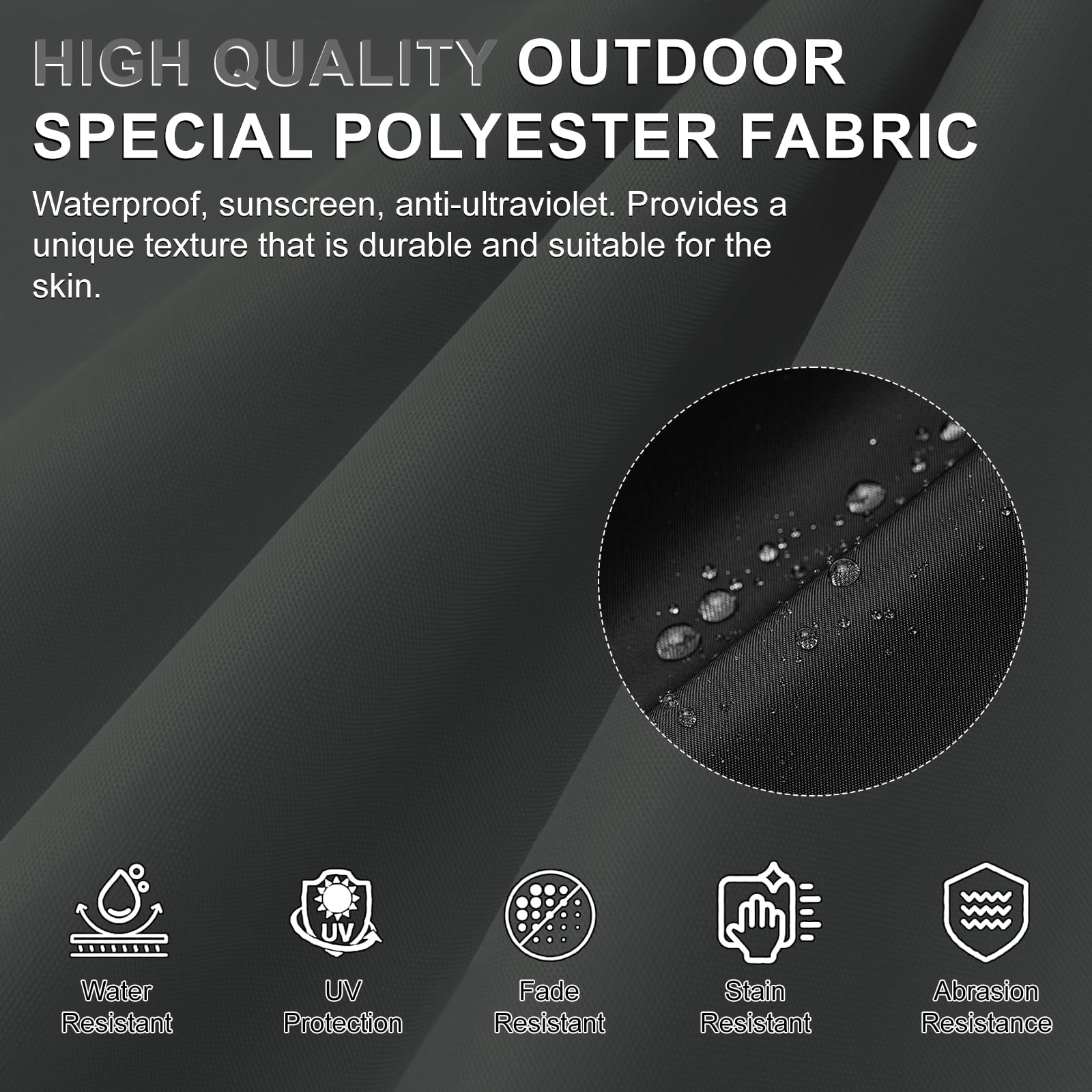 2-Pack 42"x21"x4" Outdoor Chair Cushions, High Back Soft Seat Pad with Ties, Fade-Resistant & Waterproof for Patio Dining/Rocking Chairs, Indoor/Outdoor Use,Dark Gray