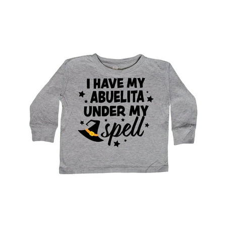 

Inktastic I Have My Abuelita Under My Spell with Cute Witch Hate Gift Toddler Boy or Toddler Girl Long Sleeve T-Shirt