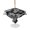 Black, Gray, White, variant on Outdoor Tablecloth with Umbrella Hole for Patio/Picnic/Party/Camping, Black Architecture Waterproof Table Cloth Round Cover Washable, Abstract City Eiffel Tower Modern (Dia 54")