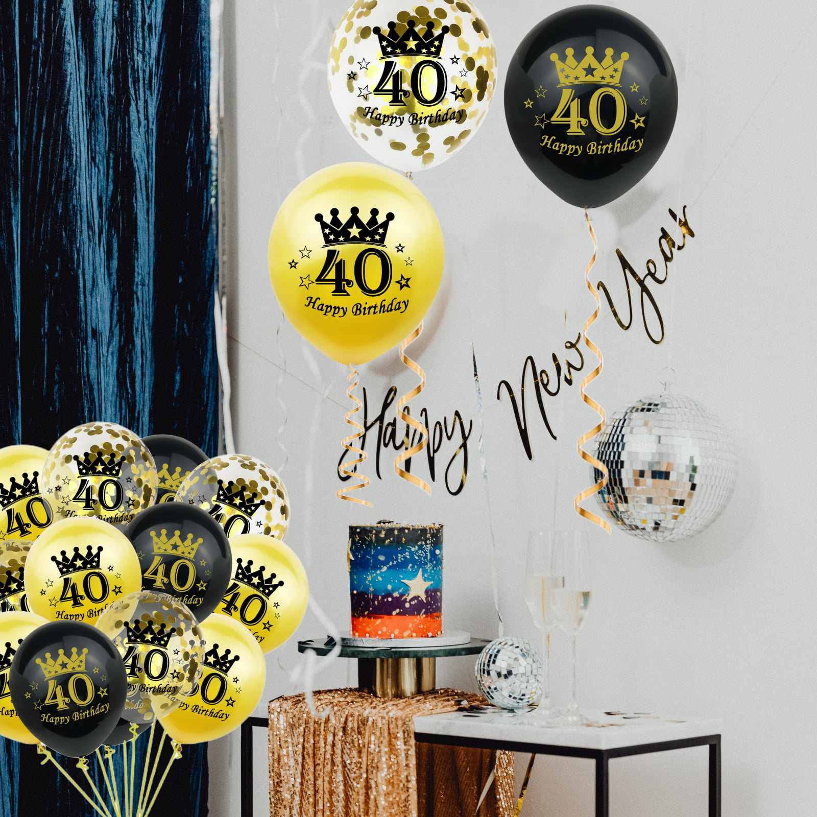 70th Birthday Party Balloon Weights, Black and Gold Decorations (6 oz, 6  Pack), PACK - Harris Teeter