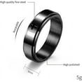 thumbnail image 6 of Minimalist Cross Christian Jesus Christ Lord Prayer Rotating Stress Relief Spinner Fidget Band Rings for Men Women Anxiety Finger Rotate Stainless Steel Fashion Cool Ring Birthday Gifts, 6 of 7