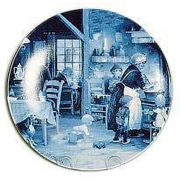 Collectible Blue Plate Family Gathering