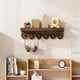 thumbnail image 1 of Contenedores de almacenamiento, perchero de pared con ganchos, antioxidante, con 6 ganchos para baño, cocina, sala de estar, toallas, abrigos, sombreros, herramientas, etc. Gancho de madera., 1 of 6