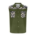 thumbnail image 5 of VgaVtl Lapel Men's Tank Tops Summer Sleeveless Clothing for Men Graphic Cardigan Pocket Casual Loose Shirts,Green L, 5 of 5