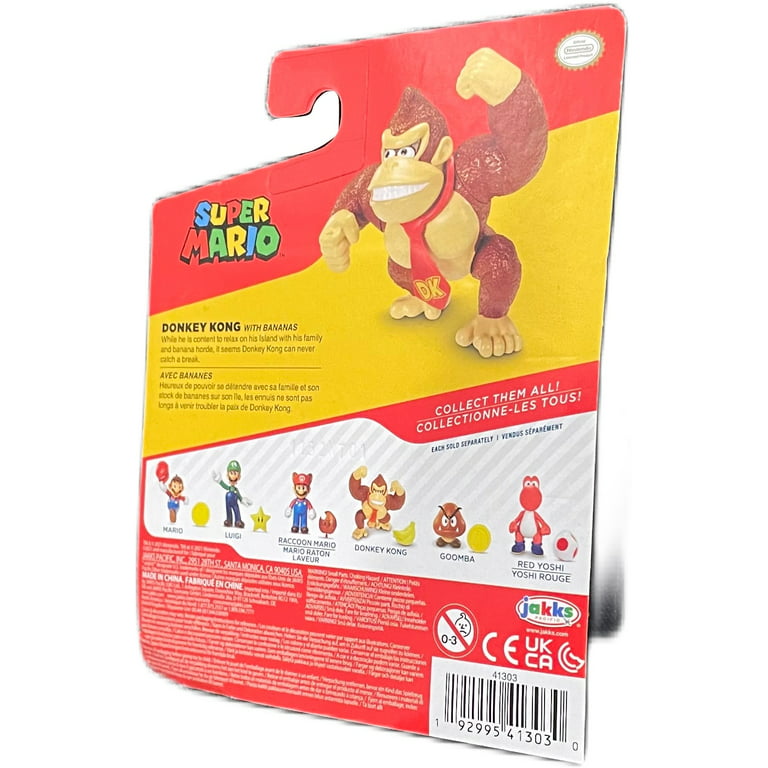 SUPER MARIO Action Figure 4 Inch Donkey Kong with Bananas Accessory  Collectible Toy