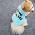 thumbnail image 3 of Xinwanna Lovely I Love My Daddy Mommy Small Dog Puppy Pet Cotton Clothes Sleeveless Vest (Grey,L,Mommy), 3 of 13