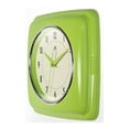 thumbnail image 3 of 9" Square Retro Wall Clock Apple Green, 3 of 5