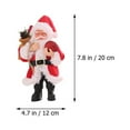 thumbnail image 2 of KAKOWELY Christmas Santa Claus Ornaments Red Resin 4Pcs Small Reindeer Figures, 2 of 8