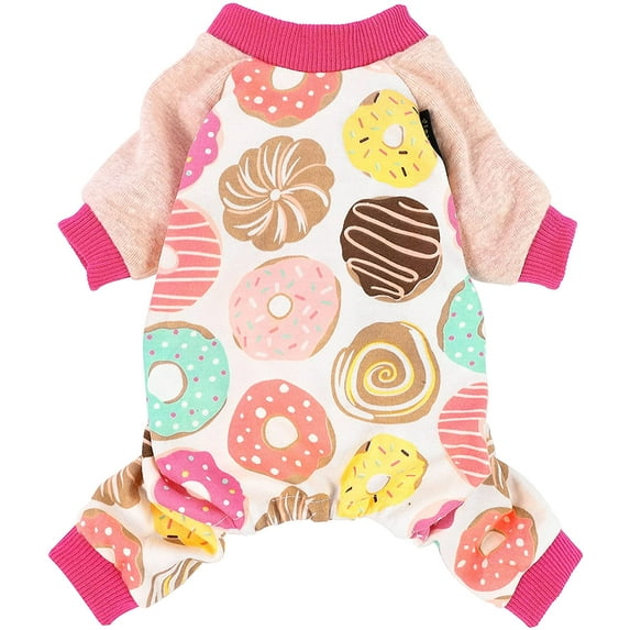 Fitwarm Sweetie Donuts Pet Clothes for Dog Pajamas Soft Cotton Shirts PJS Medium