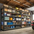 thumbnail image 5 of 55" W Storage Shelves, 3060LBS Garage Shelving Heavy Duty, 6-Tier Heavy Duty Shelving, Adjustable Metal Shelving Unit for Garage, Warehouse, Pantry, Kitchen, 55" W × 24" D × 84" H, Black, 5 of 17