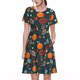 thumbnail image 1 of Disketp Autumn with Pumpkins para Vestido de Manga Corta para Mujeres, Vestidos de Verano para Mujeres, Casual y Holgado para la Playa, 1 of 6