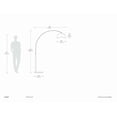 thumbnail image 5 of Luna Bella Arc Floor Lamp White with Gold Leaf Shade Marble Base, 5 of 6