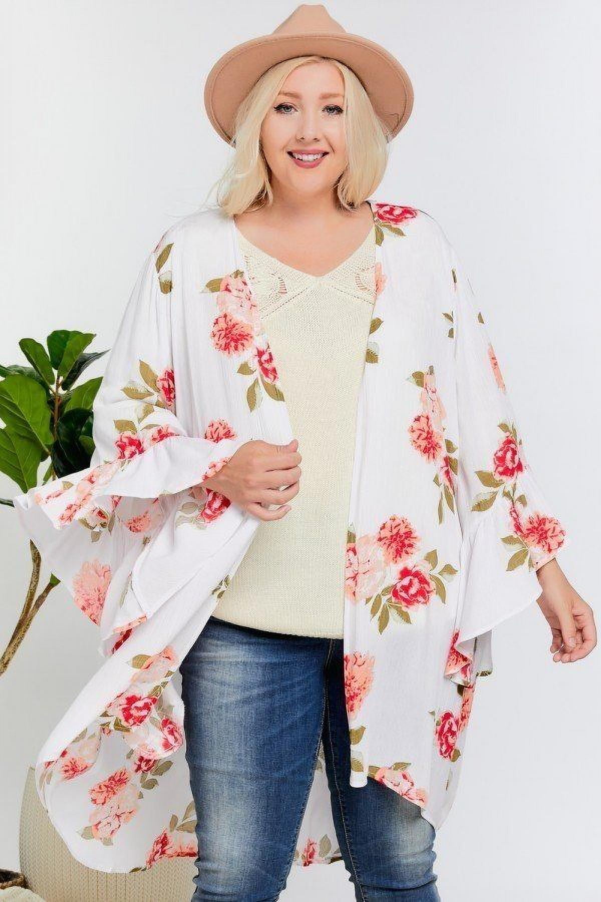Floral Print Ruffle Detailed Draped 