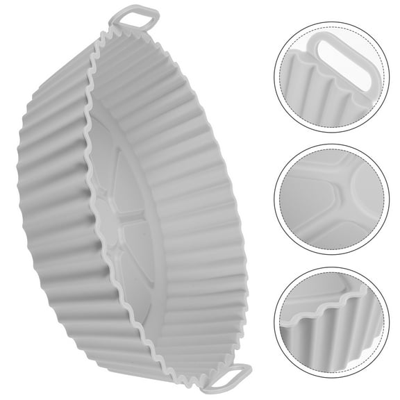 PTOOTP 1Pack Liner for Air Fryer Basket 20X20X6.6CM 7.5 Inches Square Silicone Non-Stick for Baking